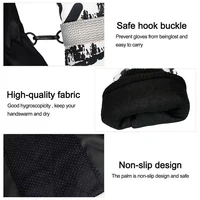 قفازات تزلج سميكة مطبوعة على الجدران للجنسين في الهواء الطلق لركوب الدراجات الرياضية قفازات صوف دافئة دراجة كهربائية ركوب الدراجات قفازات رياضية للعمل 4