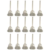 15pcs 15mm Stainless Steel Wire Cup Wheel Brushes Polishing Brush For Rotary Tool Metal Rust Removal Polishing Brush 2