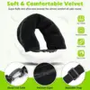 Stuffable Travel Pillow for Extra Luggage Velvet Travel Neck Pillow with Adjustable Neck Multifunctional Sleeping Rest Cushion 5