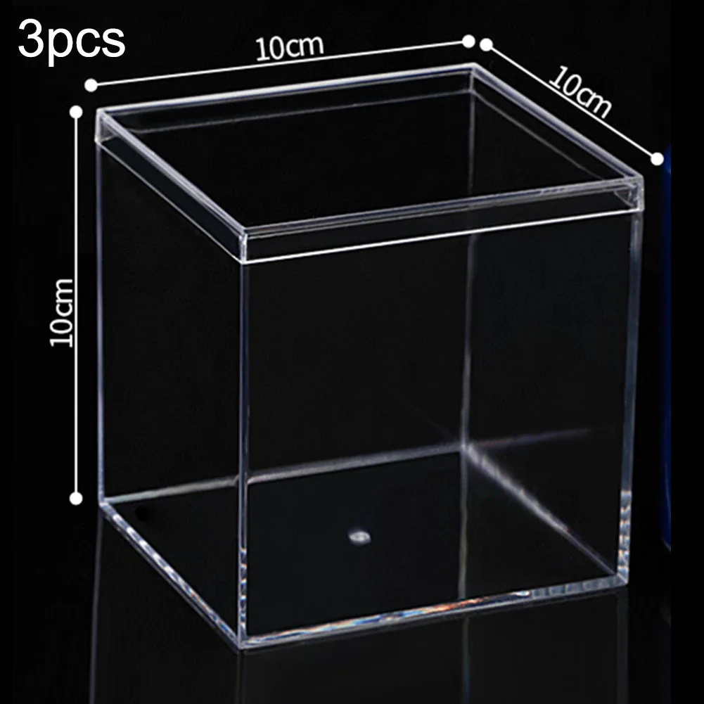 

Box Candy Acrylic Clear Container Square Containers Boxes Wedding Cube Small With Plastic Dividers Organizer Favor Display Lid