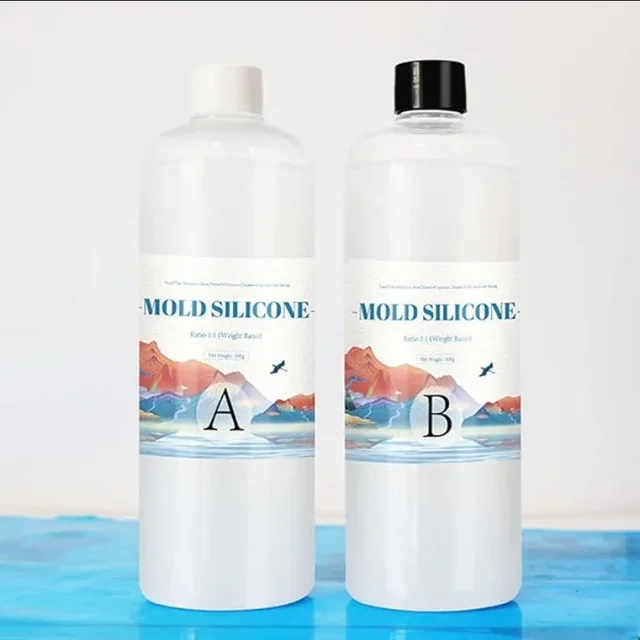 Diy 500g silicone mold making ab 1 1 liquid rubber copy clone object
