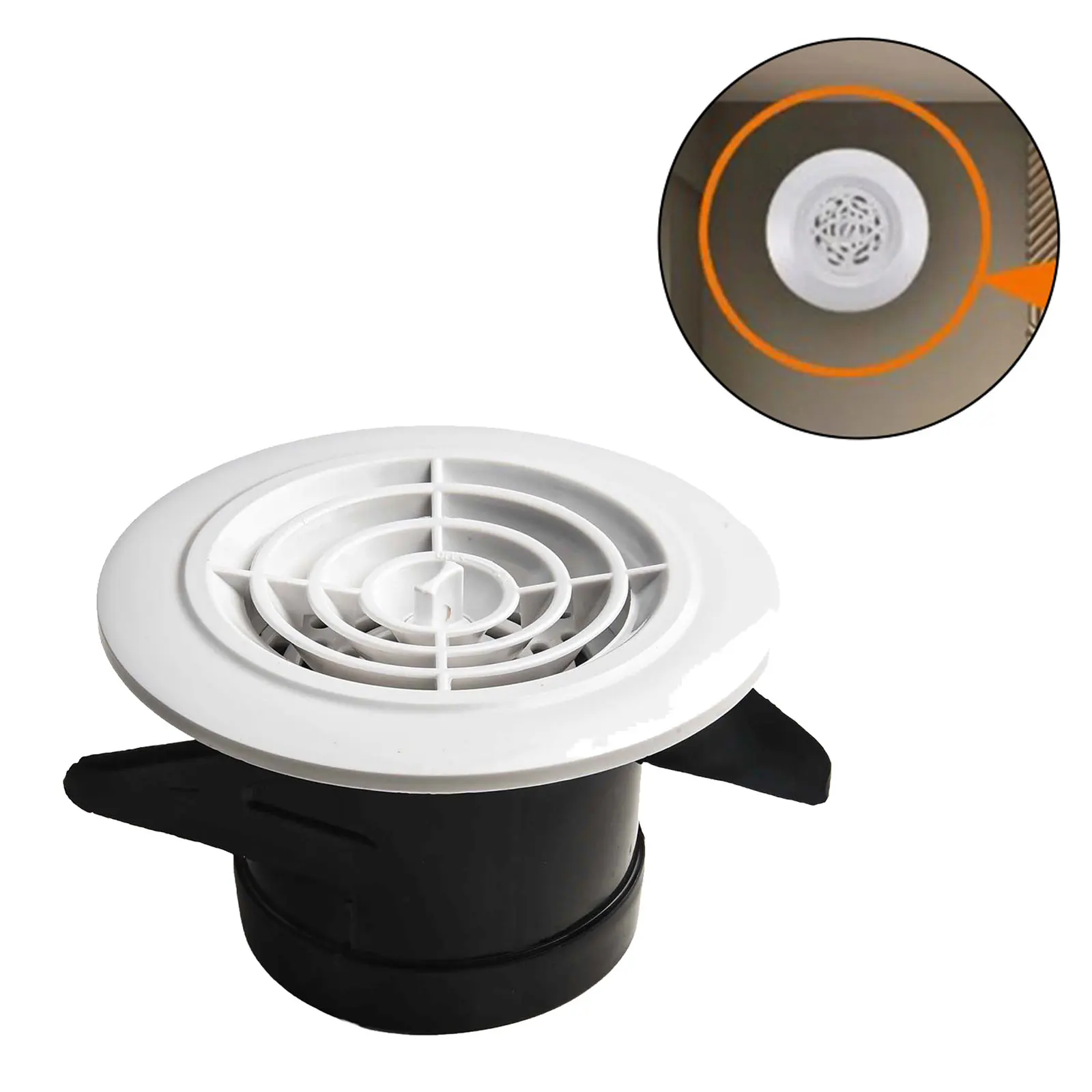 1Pc Round Air Vent Louver Grille Cover Outlet Adjustable Exhaust Vent Ducting Ventilation Grilles 3Inch Air Cover For Home