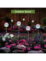 1PC/2PC 1 head/3 head solar LED dandelion outdoor ground mounted light,suitable for courtyard,garden,and landscape decoration 2