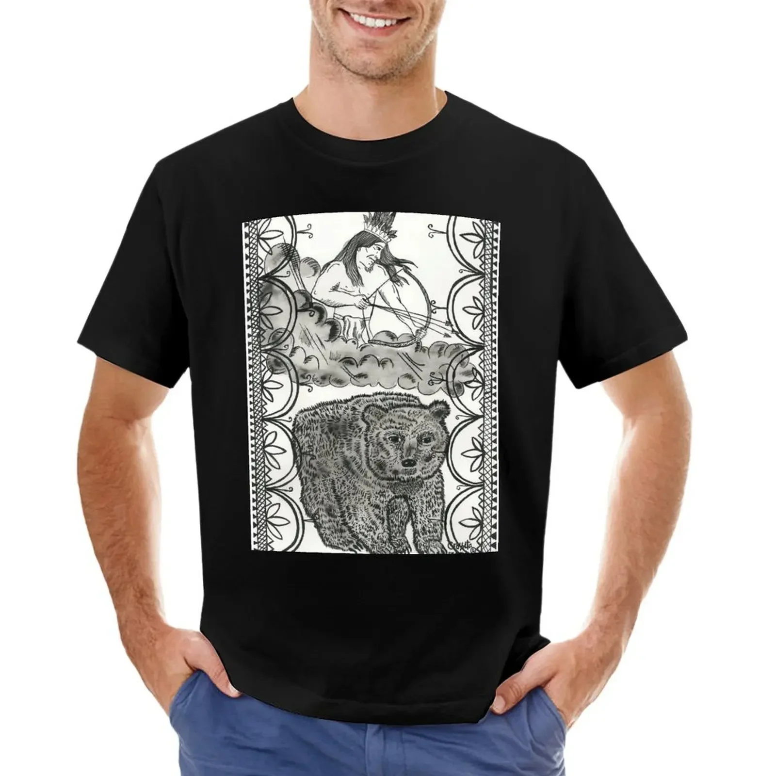 Thunder beings connect to the Bear Clan T-shirt heavyweights cute tops Men's t shirts