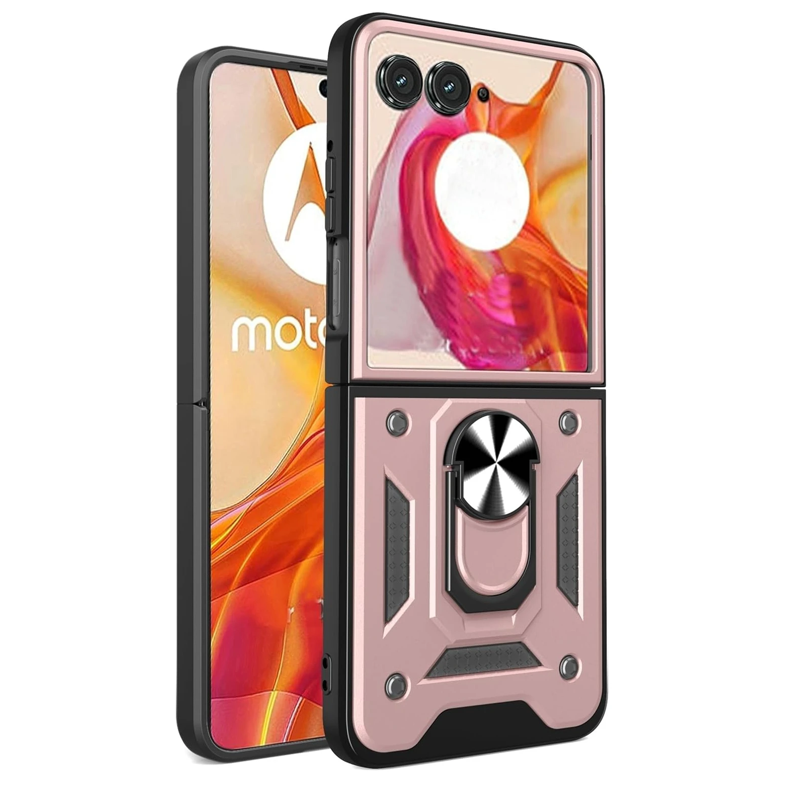 Rugged Military Armor Phone Case with Ring Stand Holder