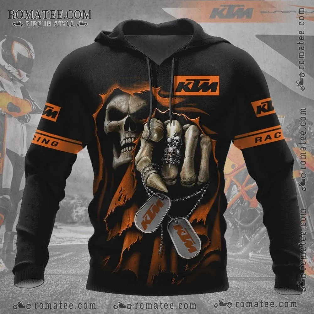 New Fashion Printed Design Long Sleeved Comfortable Unisex Drawstring Hoodies Motorcycle Racing KTM Hooded Sport Pullovers motocross jersey