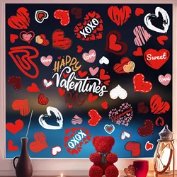 Valentine's Day Double - Sided Window Decals - Festive Decor Sheets for Weddings and Celebrations (6pcs)