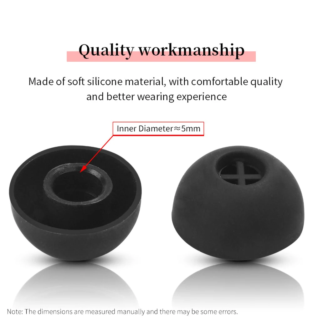 Quality Silicone Ear Tips for Sennheiser CX/CX500BT/MOMENTUM 3/Sport Earbuds Eartips MOMENTUM3 Ture Wireless Earphone Tips 5mm