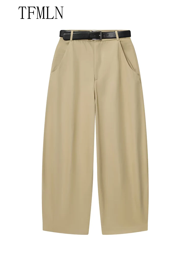 Sexy Women Solid Halter Top Straight Pant Sets 2025 Autumn Chic Backless Sleeveless Tops Zipper Causal Trousers With Belt Outfit