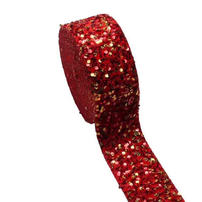 

Red Sequin Ribbon 75mm 3inch for Hairbows Accessories 20yards/lot