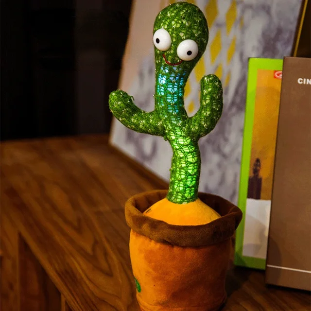 Lovely Talking Toy Dancing Cactus Doll Speak Talk Sound Record Repeat Kawaii Cactus Toys Children Kids Education Cactus Bailarín 2
