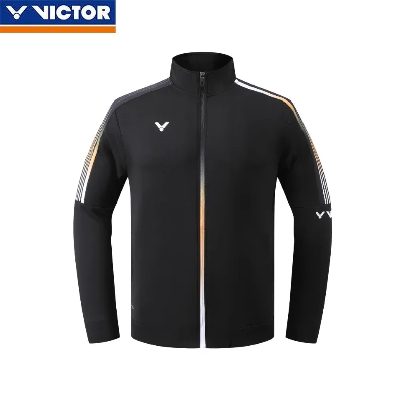 Victor Autumn and Winter Men's and Women's Same Badminton Clothing Sports Fitness Casual Loose Long-sleeved Jacket