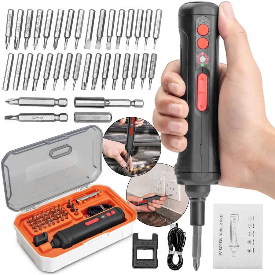 

3.6V Electric Screwdriver Multi-functional Mini Rechargeable Lithium Electric Screwdriver Set Screwdriver Bit Set