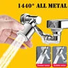 Metal 1440° Water Tap Nozzle Kitchen Sink Faucet Extenders 2 Modes Universal Bathroom Tap Bubbler Adapter Saving Aerator 1