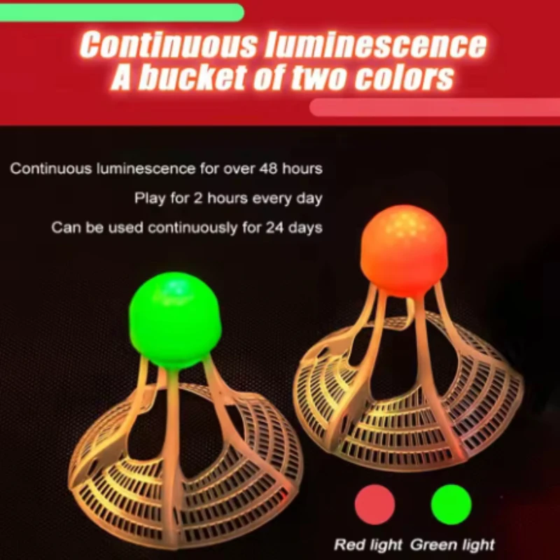 Luminous Windproof Luminous Badminton Ball, Super Durable and Unbreakable, Outdoor Fluorescent Bright Nylon Ball with Light