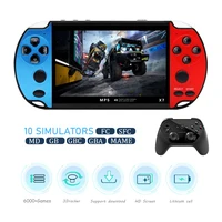 קונסולת משחקים ניידת GAMINJA X7 בגודל 4.3 אינץ' עם מסך IPS, נגן משחקים באיכות HD עם 10000 משחקים מובנים ל-GBA GBC NES GBC 2