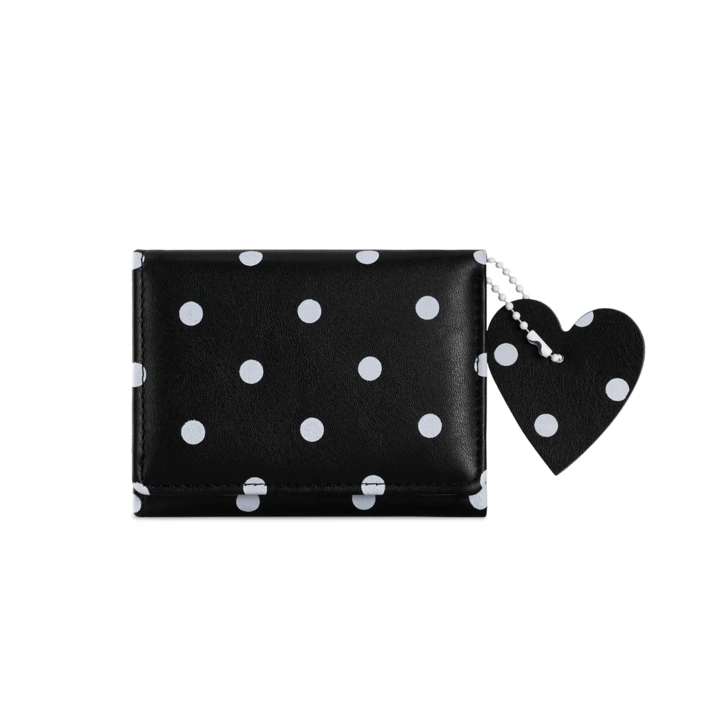 Polka Dot Aesthetic Women's Tri-Fold Wallet and Coin Pouch