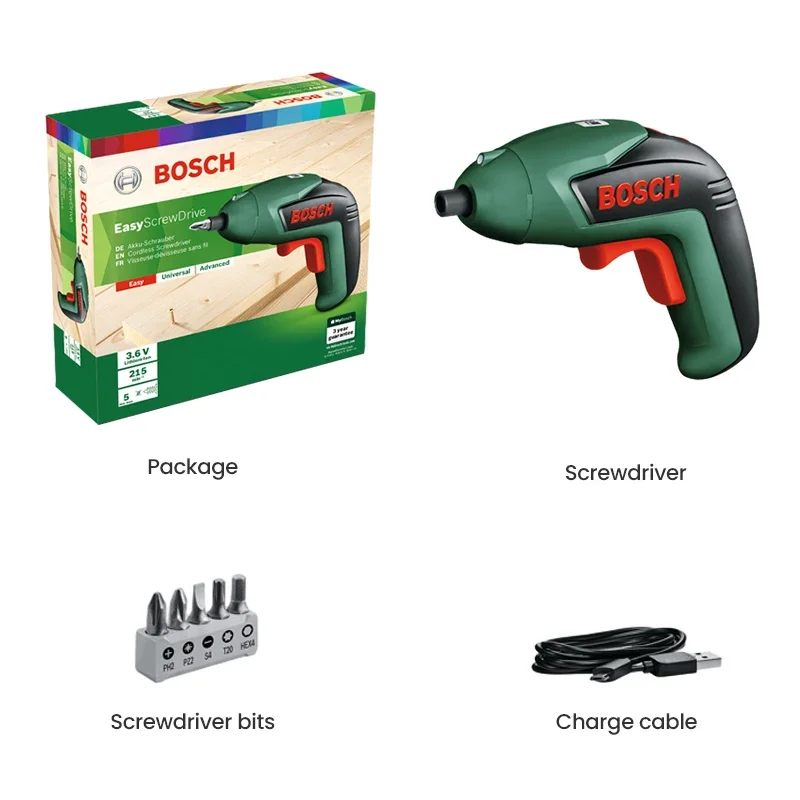 مفك براغي لاسلكي من بوش، طراز IXO 7 6، مزود بمنفذ...