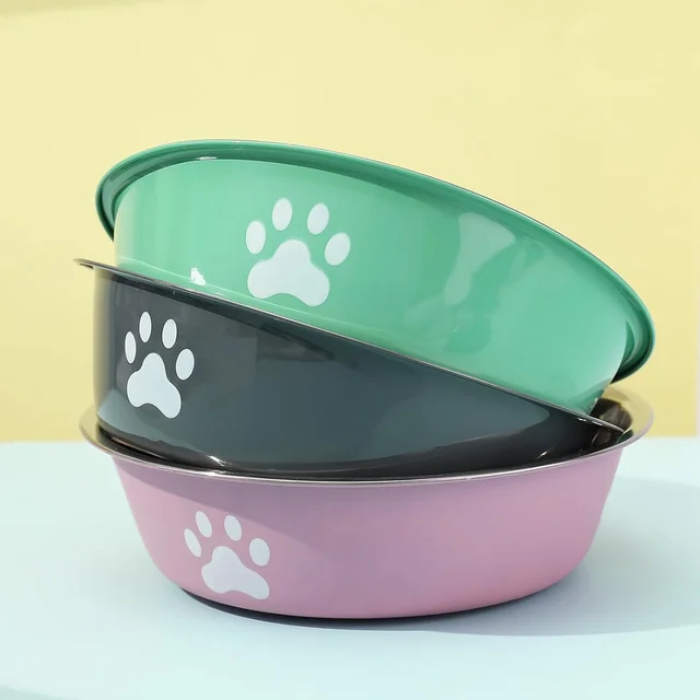 Dog Bowls Stainless Steel Dogs Feeding Bowls With Non-Slip Silicone Sole Dog Food Water Bowl Pet Bowl Dog Dishes For Dog Cat Pet 6