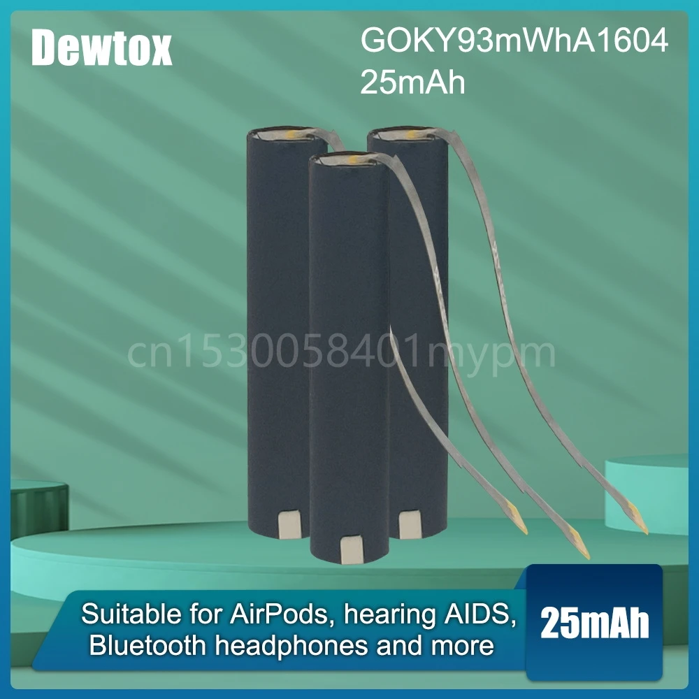 Nuovo 25Mah Per Airpods 1St 2Nd A1604 A1602 A1523 A1722 Batteria Di Ricambio Per Air Pods 1 Air Pods 2 Batteria Cilindro Auricolare