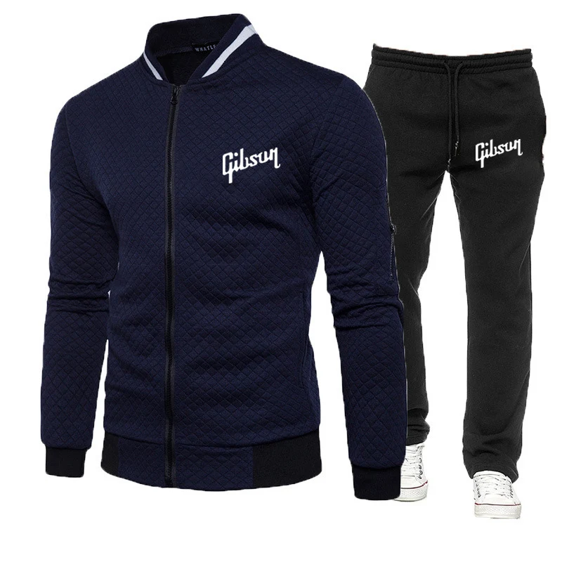 Gibson 2023 Spring Autumn New Style Printing Jacket Suit High Quality Men's outdoors Sports Casual Fashionable Zipper sets