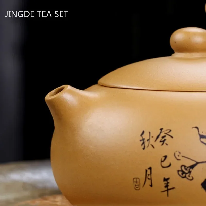 Chinese Yixing tea pots Purple Clay Teapot Raw ore Gold Section Mud beauty kettle Handmade Custom Boutique Tea set 240ml