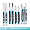 6pc White Acrylic Marker Paint Pen，0.7mm 1.0mm 2.5mm Nib， Maker Pen for Wool Canva Tire Glass Rock Metal, Art Supplies 1