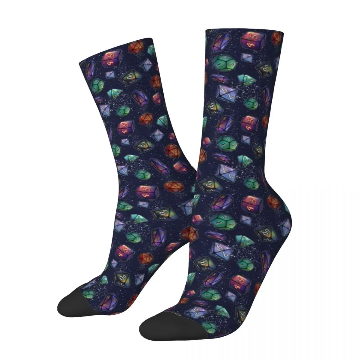 

Cool Dnd D&D Rpg Basketball Socks Polyester Long Socks for Unisex Sweat Absorbing