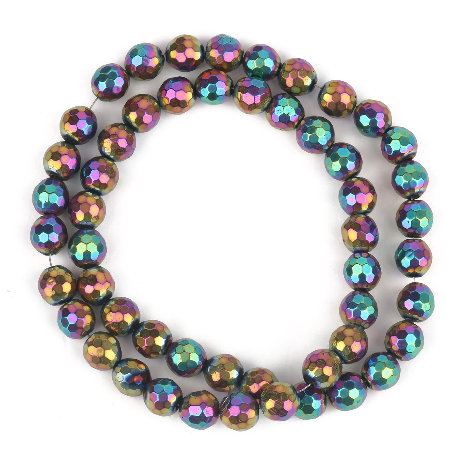 Elegant Silver-Gold Hematite Natural Stone Beads for DIY Jewelry and Accessories, 15'' Strand, 2-10mm