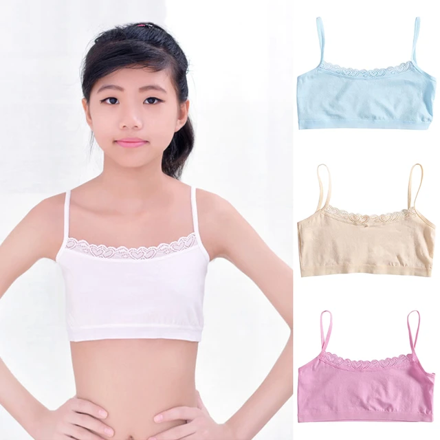 Kids Lace Vest Teens Teenage Underwear Cotton Young Girls Training Bra  Breathable Wrap Chest Children Bras For 8 -15 Years Old - Tube Tops -  AliExpress