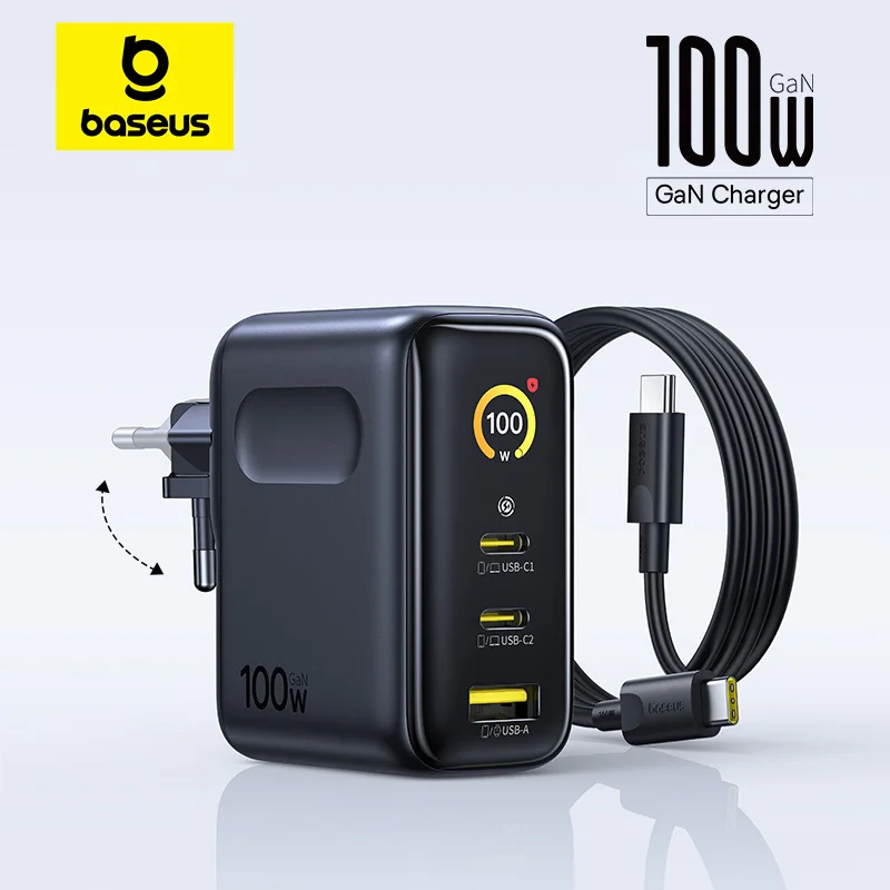 Baseus 100 W GaN Ladegerät für iPhone 17, Samsung & Xiaomi