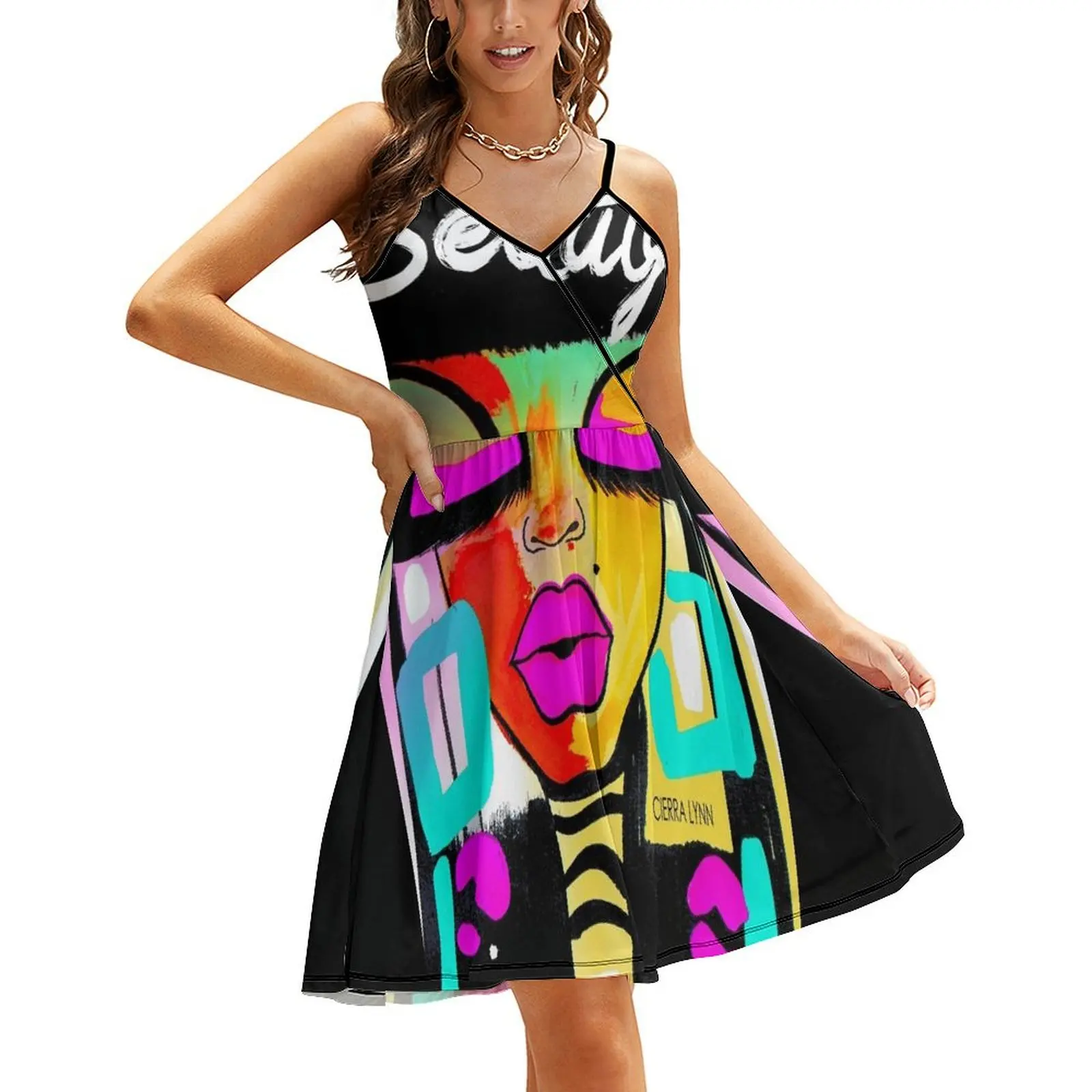 

Женское платье на бретельках BEAUTY IS ME, фиолетовое платье для женщин, 2024