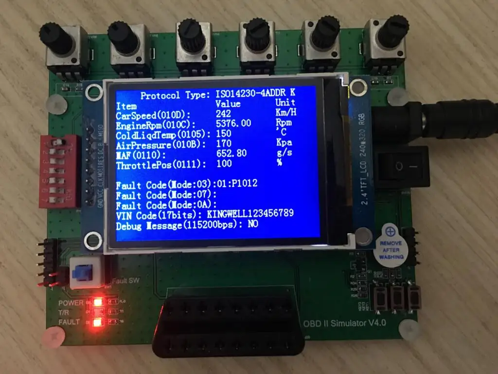 

Vehicle OBD Simulator/ECU Simulator