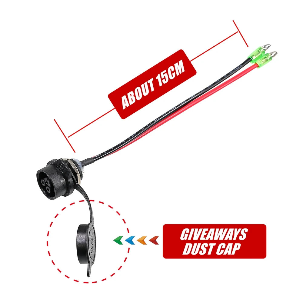 MINIMOTORS DUALTRON 시리즈 전동 스쿠터용 새 M20 충전 포트 암 커넥터 배밍 충전기 플러그 전원 입력 소켓