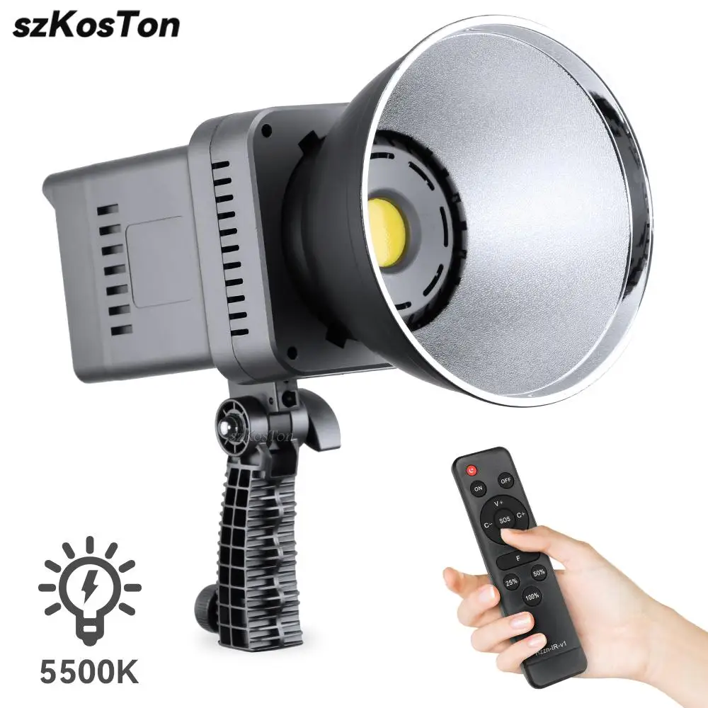 

COB LED Video Light Photography Lighting 5500K 100W With Wireless Controller For Youtube Makeup VK Live Stream Studio TikTok