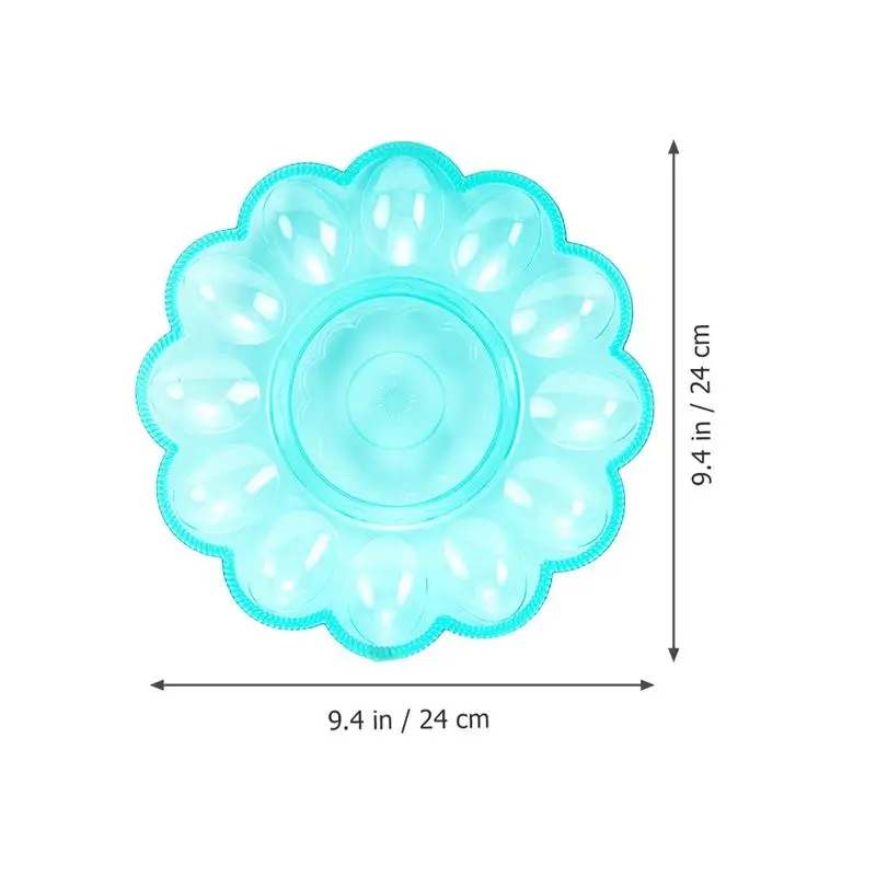 3Pcs Dish Egg Tray Plastic Food Container Eggs Practical Household Festival Multi-grids Plate Chicken Holders Egg Holder