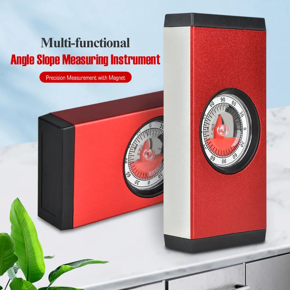High Precision Slope Measuring Instrument Level Gauge Aluminum Alloy Mini Horizontal Ruler Portable Manual Angle Measuring Tool