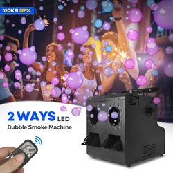 MOKA SFX 2 Ways LED Bubble Fog Machine 900W Remote DMX Smoke Bubble Blower For Wedding Party Stage Events