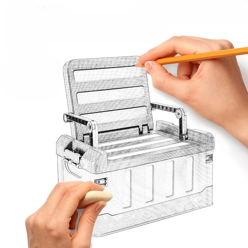 Extra Large Toolbox Car Storage Folding Toolbox Car Trunk Multifunctional Portable Tool Organizer Thickened Plastic Household 4