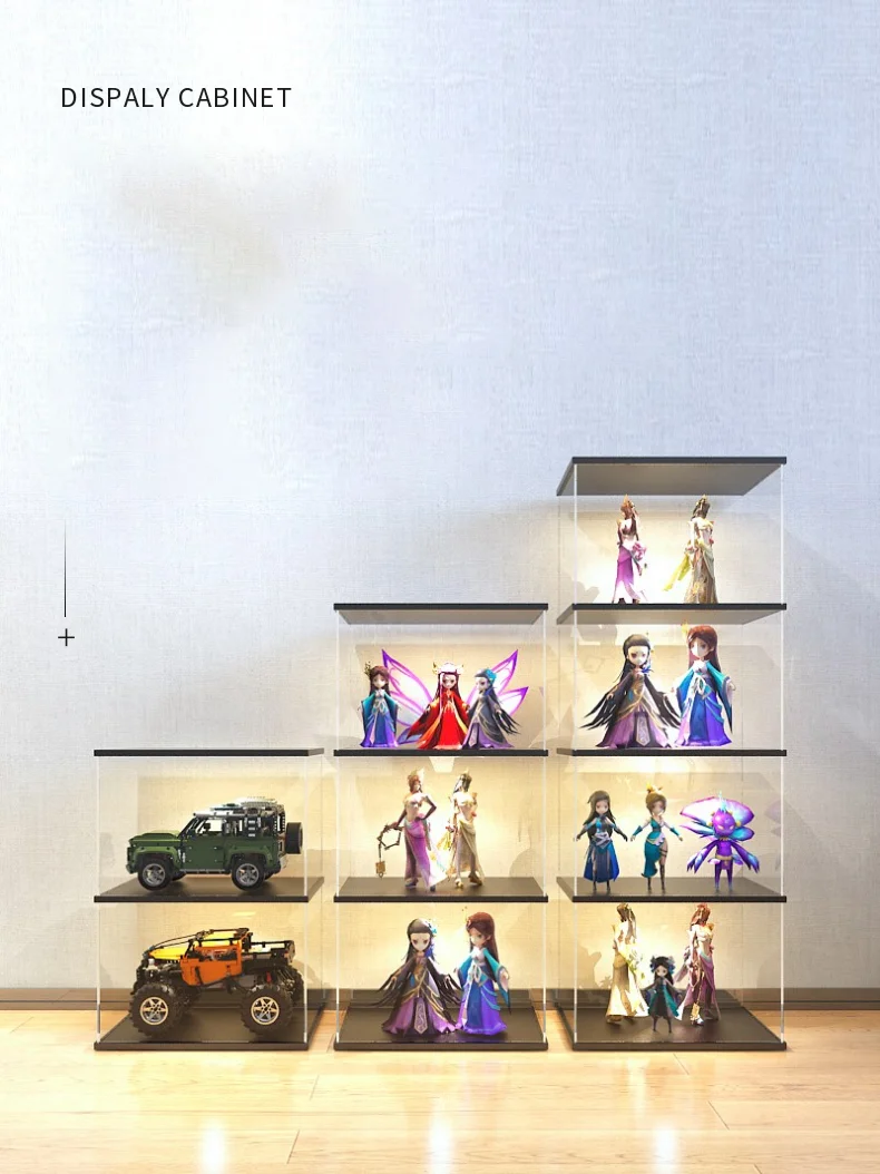 Acrylic Display Case w/h Door Countertop Organizer Dustproof