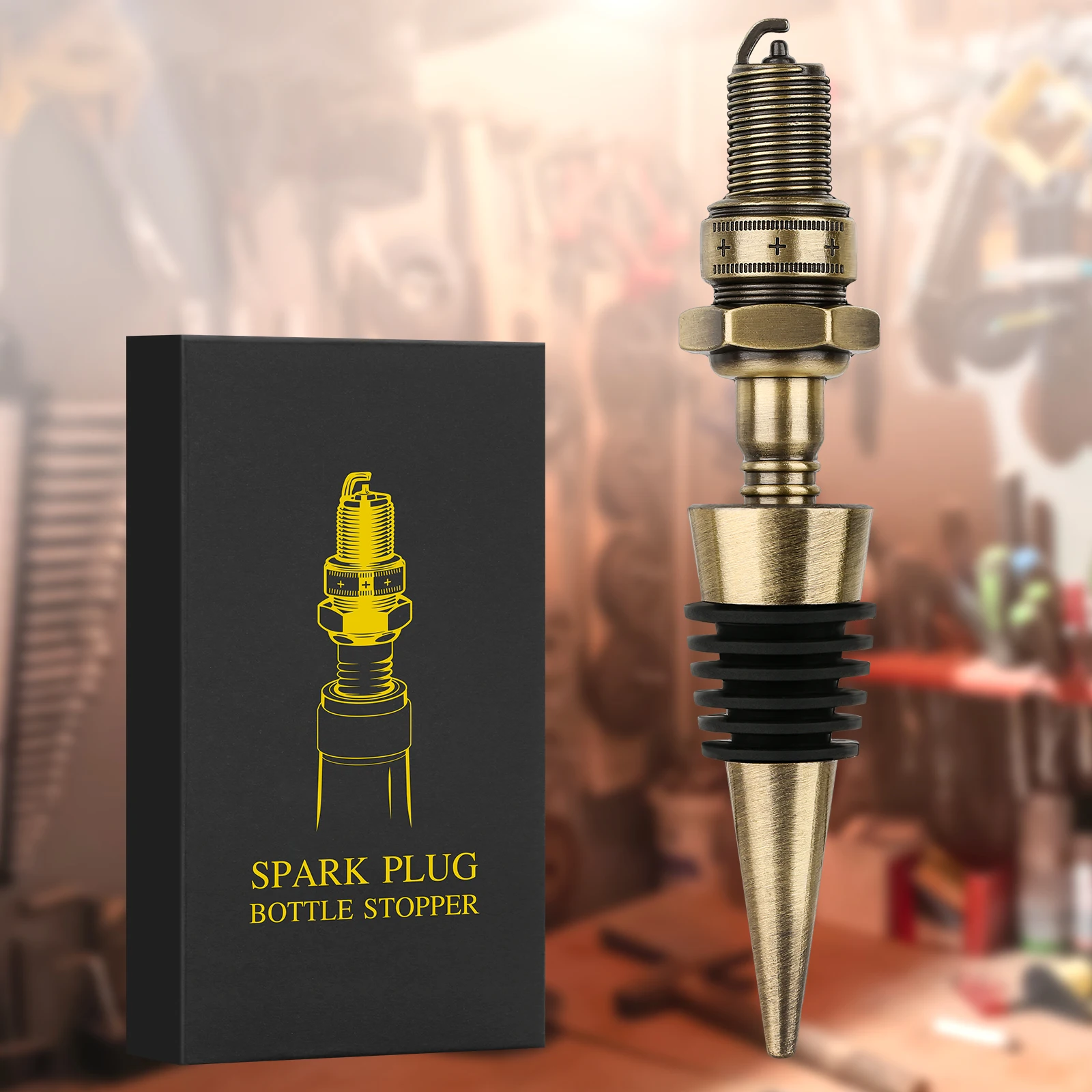 LKKCHER Spark Plug Wine Stopper Original Beer Decoration