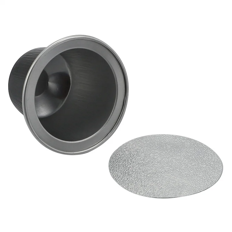 A63M-300Sets Refillable Coffee Capsules Cup Disposable Coffee Capsules Packaging Cafe Supplies For Nespresso Black