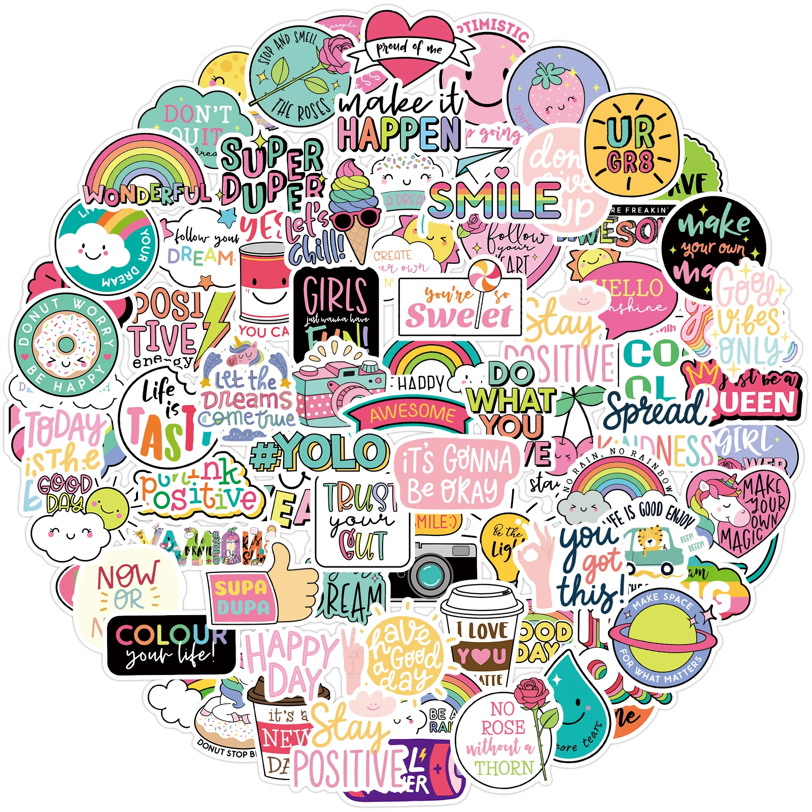 Animals Stickers Cute Cartoon Dog Cat Pig Anime Pack for Skateboard Phone Guitar Car Laptop Bicycle Fridge Kid Toys