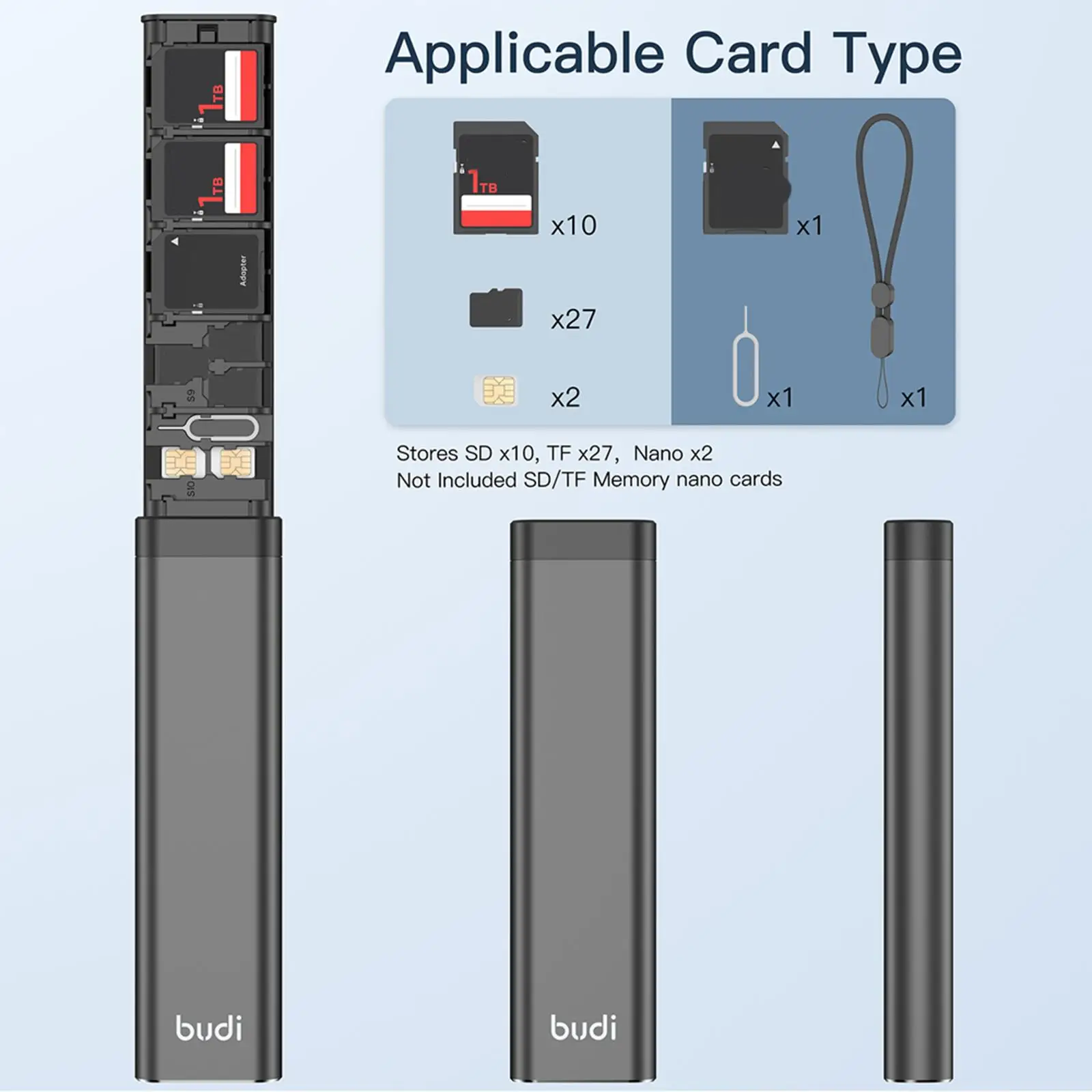 BUDI Multi-functional Cable Stick Adapter Portable Card Storage Data Cable Usb Box Universal Phone Accessories cable adapter