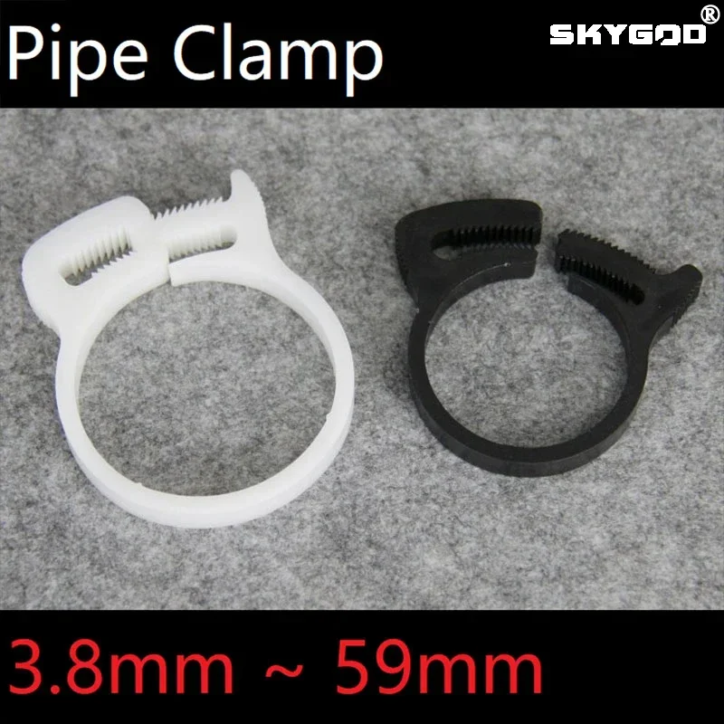 Hose Clamps 10pcs 3.8~59mm Plastic Line Water Pipe Strong Clip Spring Cramps Fuel Air Tube Fitting Fixed Tool