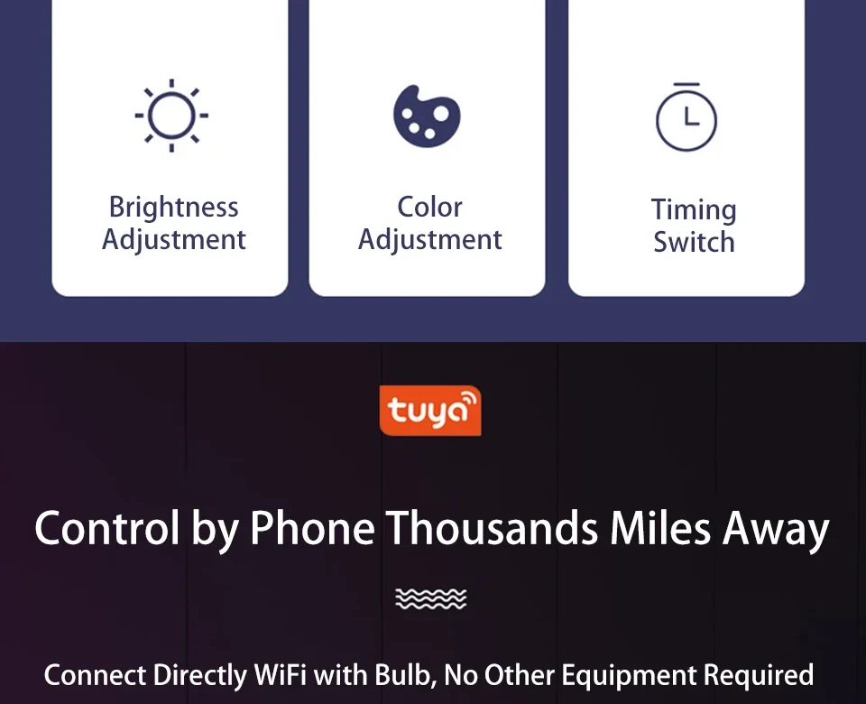 Description Picture 5 of itemTuya WiFi Smart LED Bulb Lights E27 RGB CW Dimmable LED Lamp 12W 15W 18W APP Voice Control Works With Alexa Google Assistant