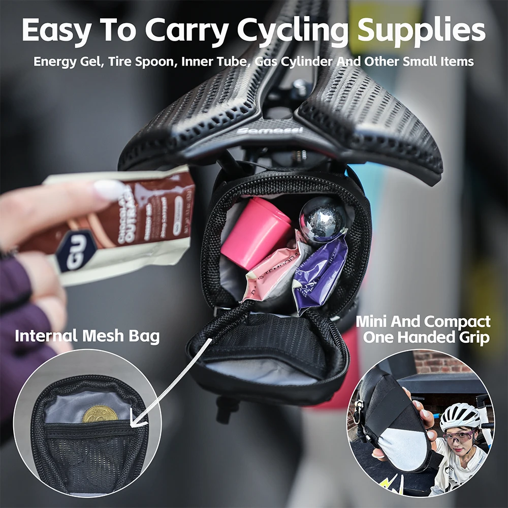 Compact Rhinowalk Bicycle Saddle Pouch
