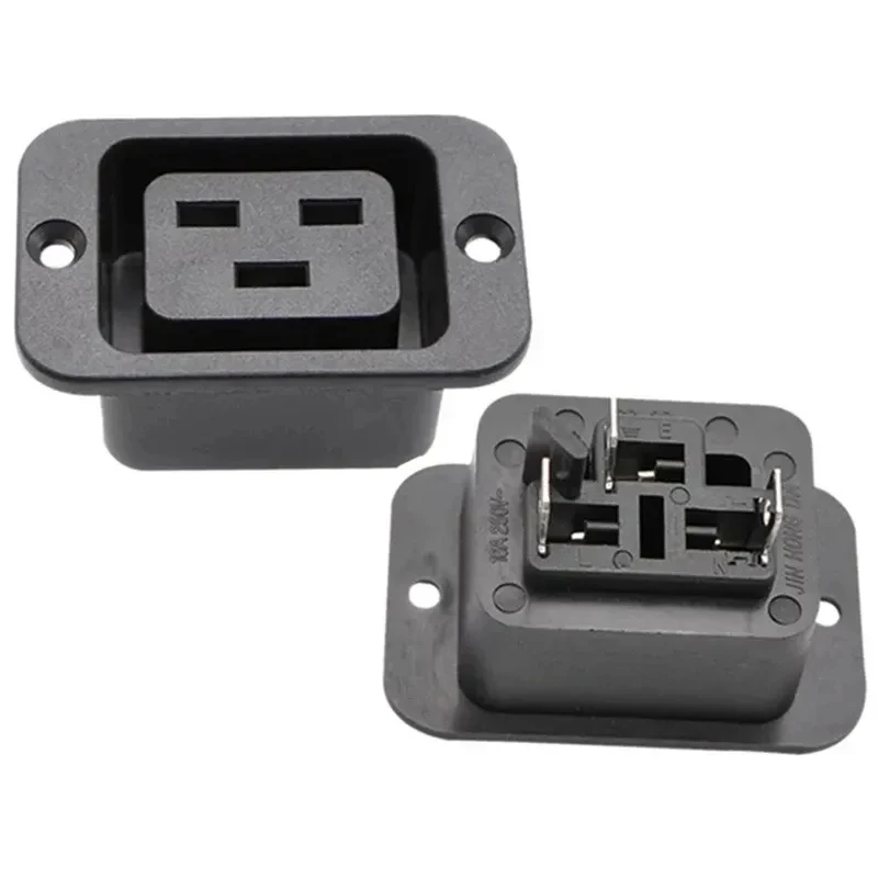 

10pcs IEC320 C19 AC Power Socket Mains Plug Electric Connector Receptacle AC250V 16A Rewiring Holder Industrial Mount Outlet