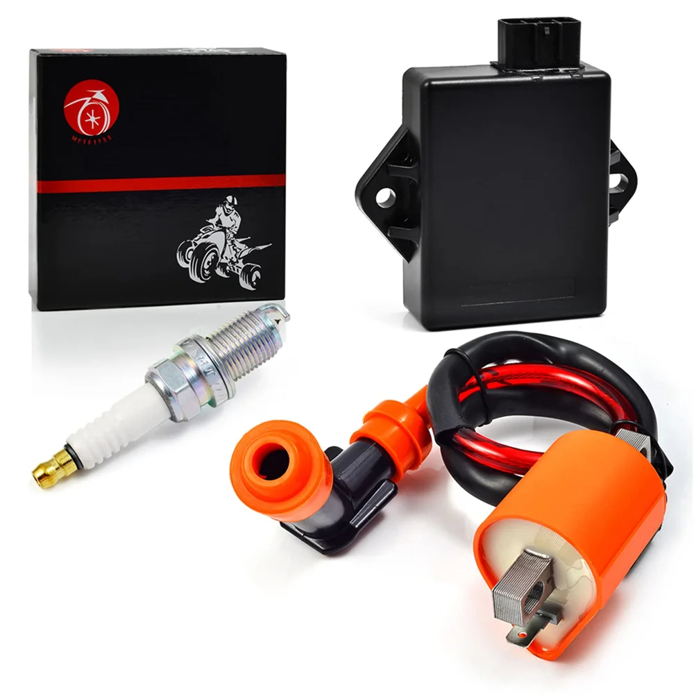 CDI Box Ignition coil Spark plug for Polaris Trail Boss 330 2003-2013 Boss 325 2000-2003 Magnum 330 2003-2006 3087253 3088209