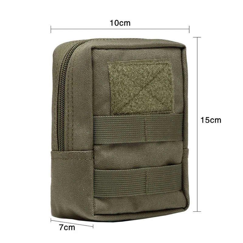 Tactical 600D Outdoor Waist Bag Molle Pouch Tool Zipper Waist Pack Hungitng Accessory Belt Pouch 6